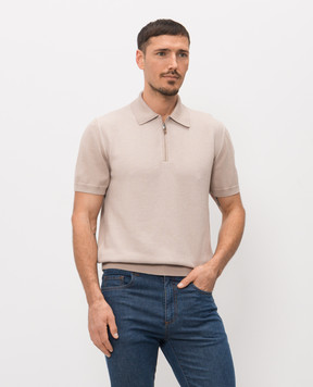 Canali Beige cotton polo shirt MK02461C0454