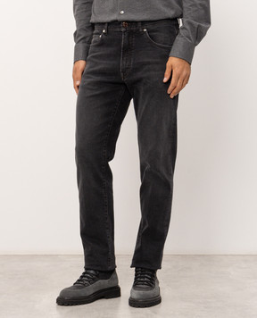 Peserico Grey jeans with logo patch R54717L18Q04360