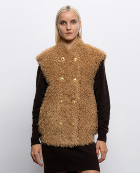 Twinset Brown double-breasted vest 262TP2200