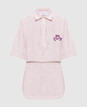 The Attico Pink striped mini dress 260WCA00489CCC133AA