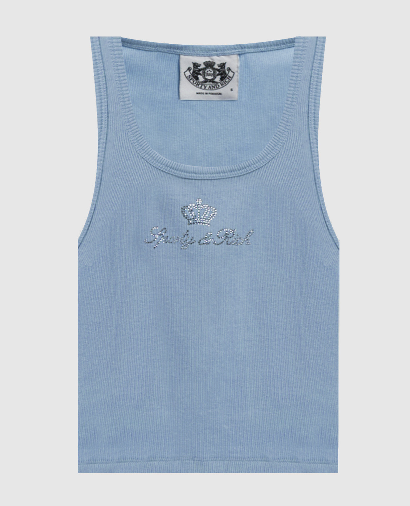 Juicy Crown blue ribbed top Sporty & Rich