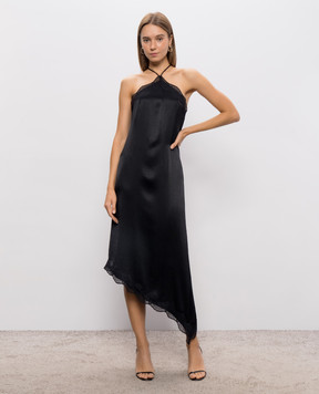 Solotre Black dress with lace M1AC0054