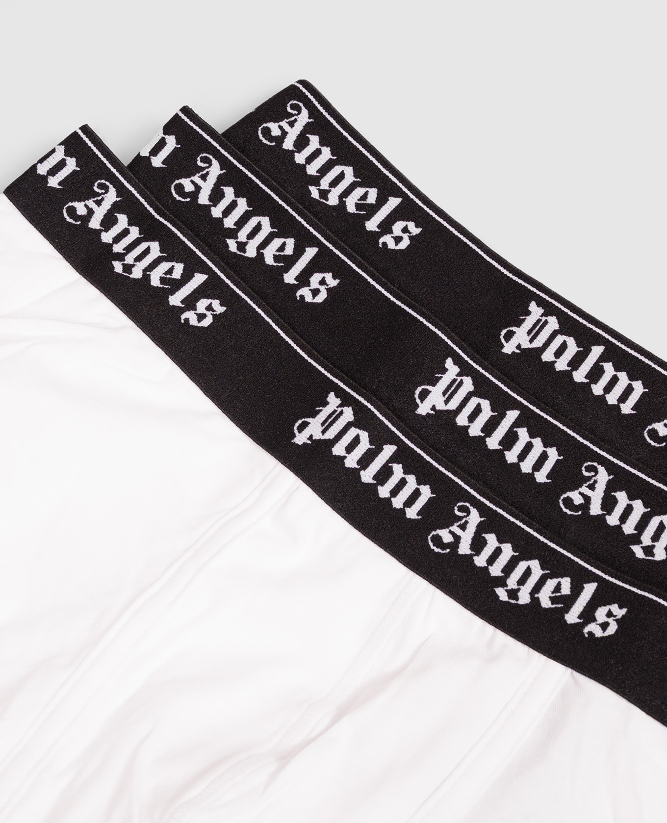 

Set of white trunks with logo Palm Angels