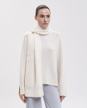 Allude Ivory cashmere scarf 26511247