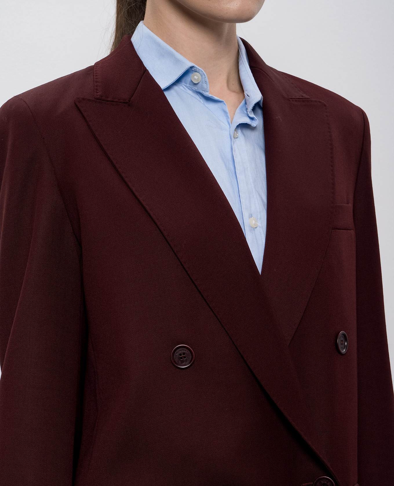 

FARAD burgundy double-breasted wool jacket Max Mara