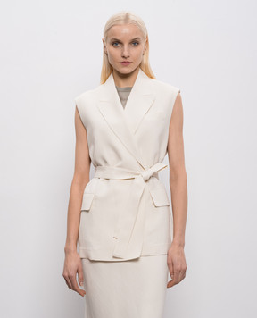 Brunello Cucinelli Ivory linen vest MH1267754