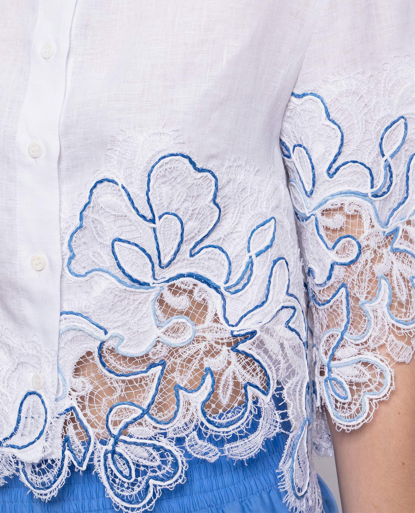

White cropped linen shirt Ermanno Scervino Life