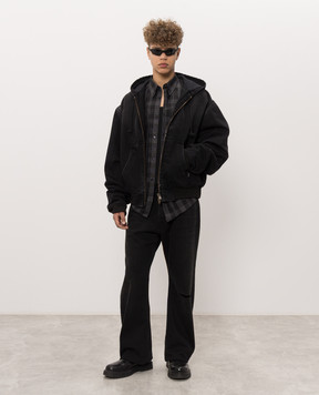 Vetements Black checkered shirt MH27SH059BCm