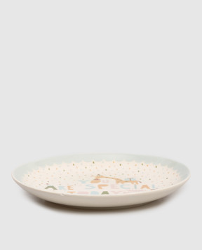 BloomingvilleMINI Beige children's ceramic plate Celebrate 82063092