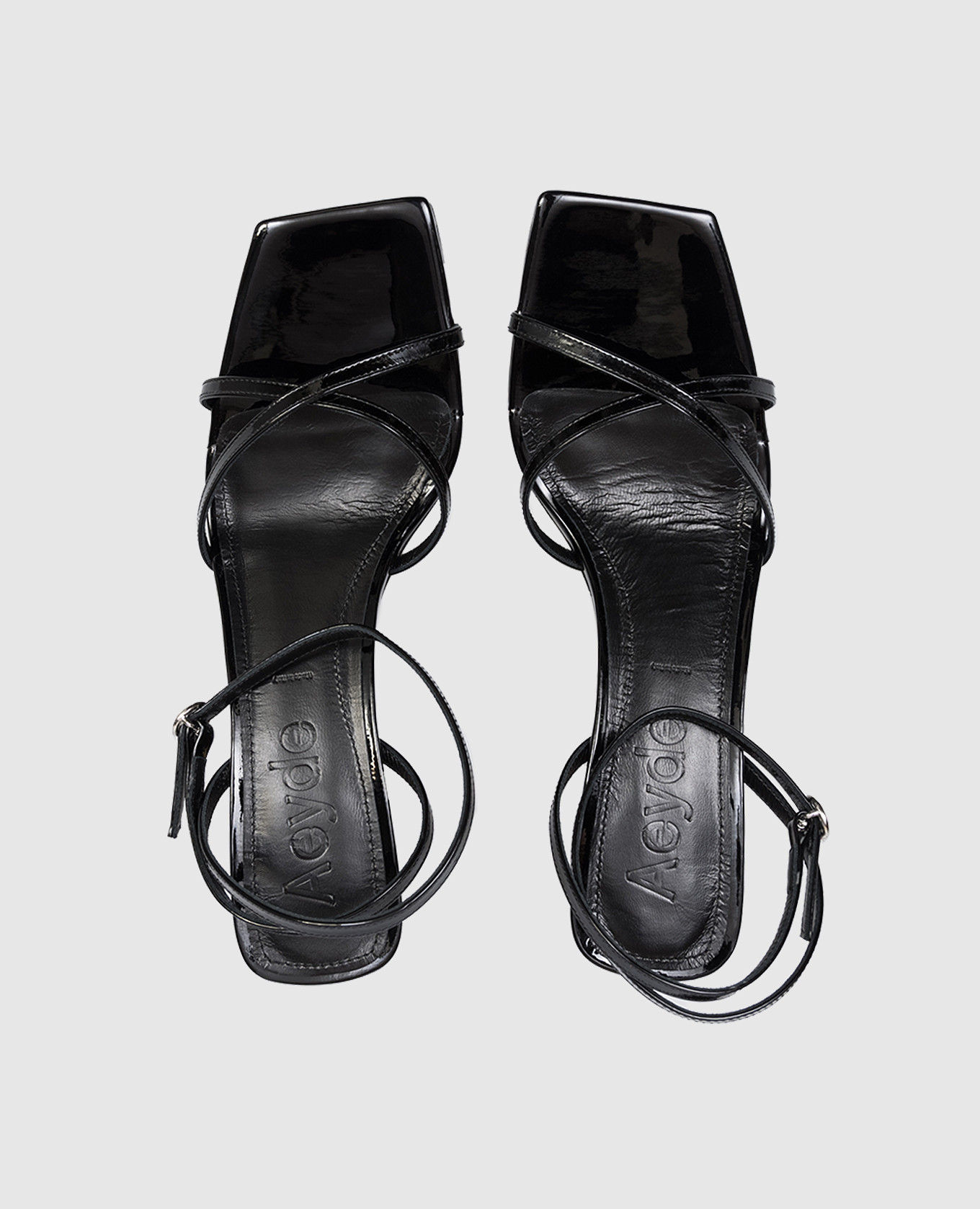 Edith black patent leather sandals Aeyde 4
