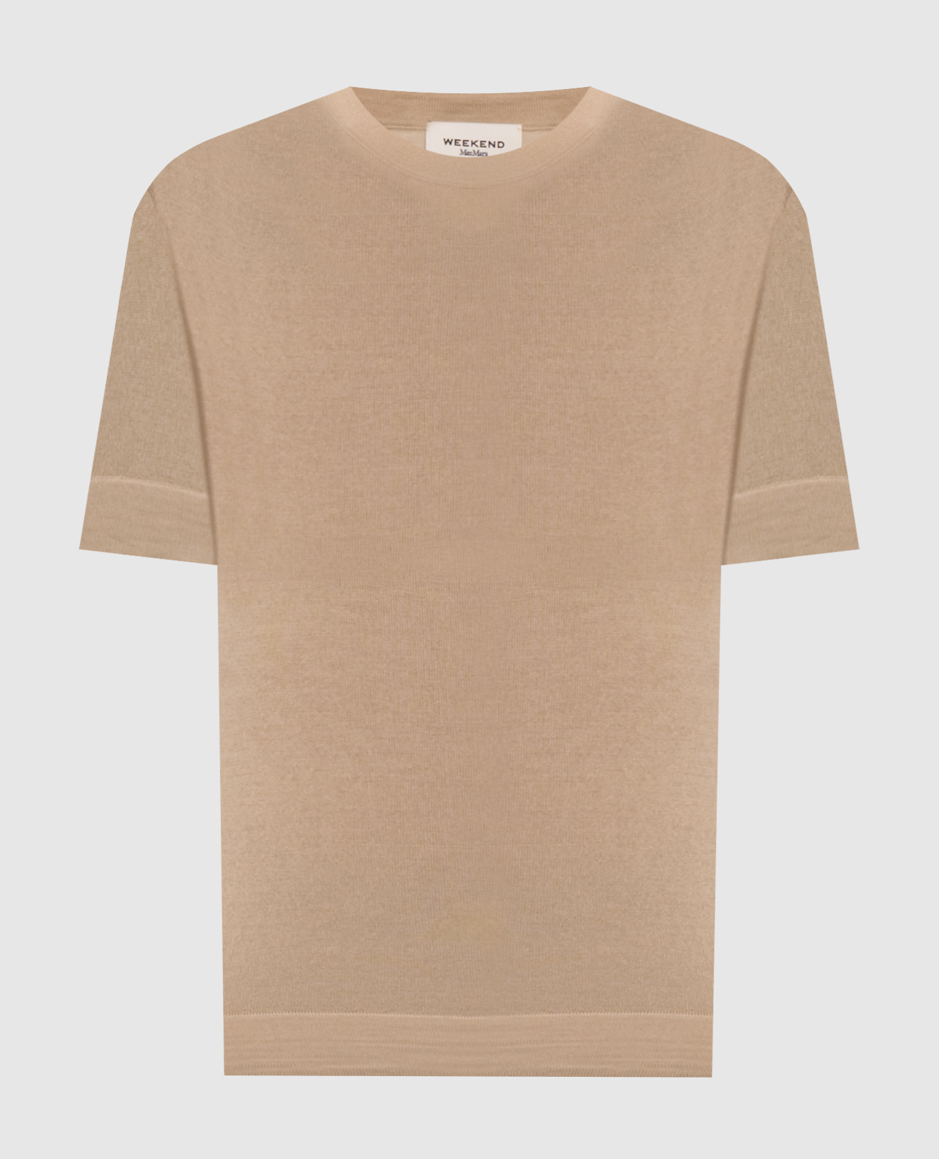 Beige TAPIOCA top made of wool, silk and cashmere