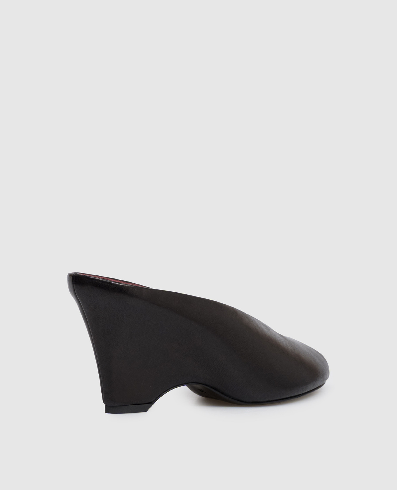 

Black leather Cloak peep toe mules Khaite