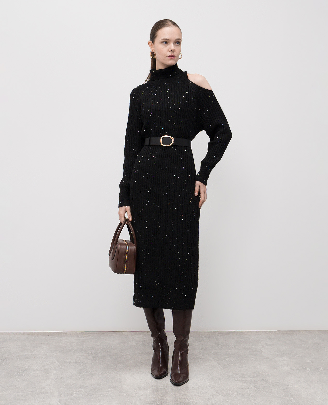 

Black sequin midi dress Twinset