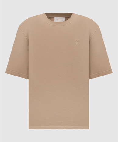 Beige T-shirt with emblem