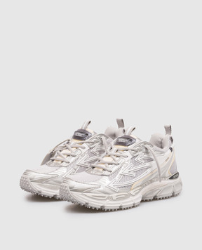 Off-White Be Right Back grey combination sneakers with textured logo OWIA289C99FAB001