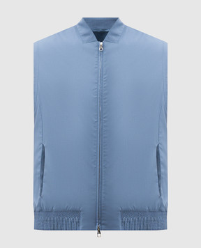 Brett Johnson Blue wool vest SS26O90LP597OCE