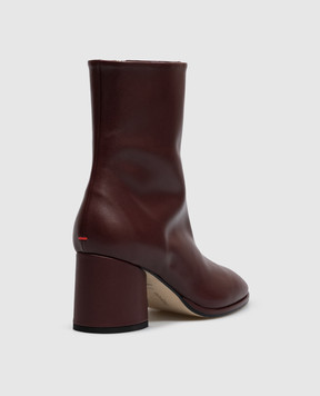 Aeyde Ayla burgundy leather ankle boots AB0601002012226