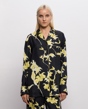 Max Mara Sportmax Black MANDARE silk blouse SPXMANDARE