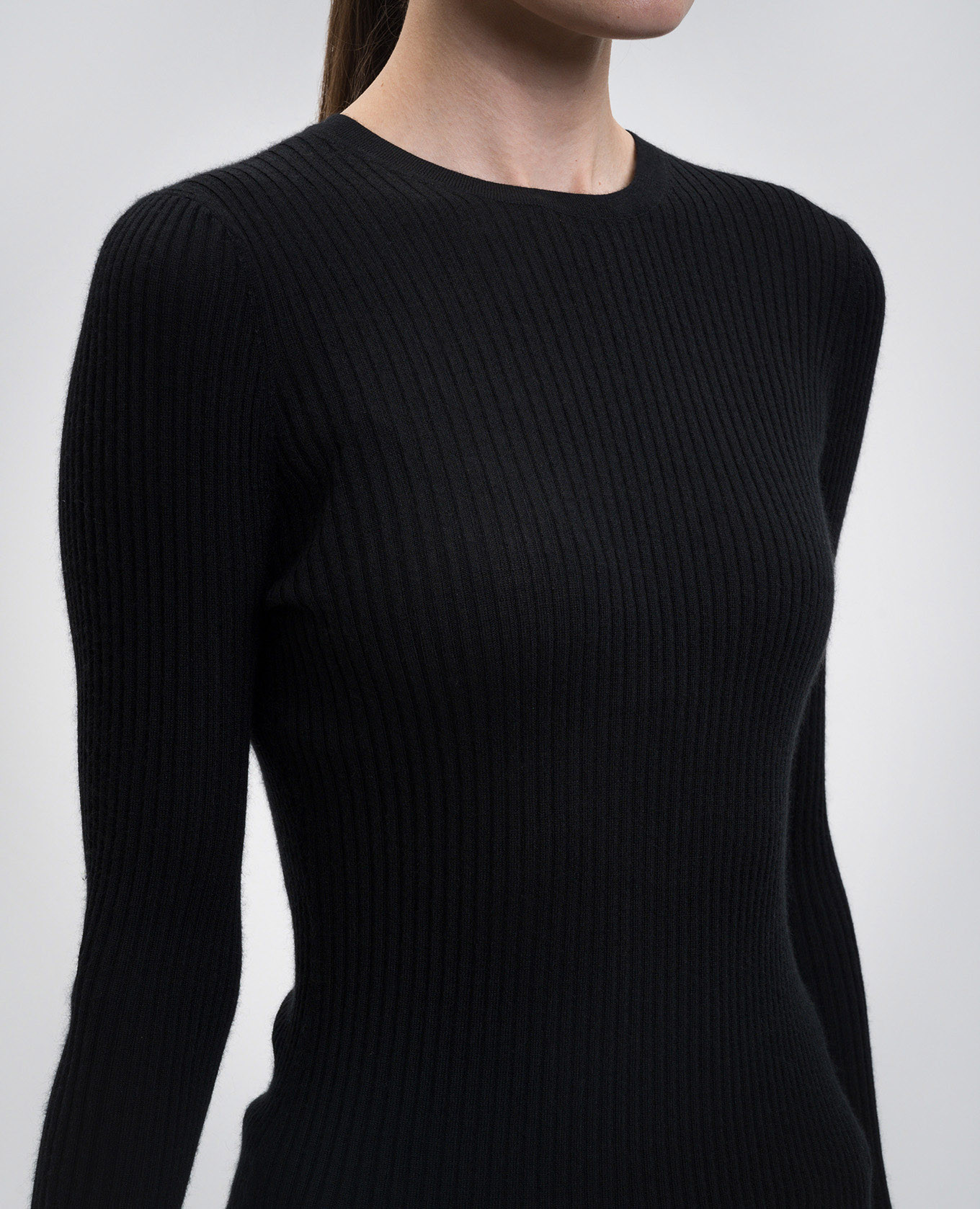 

Browning black ribbed cashmere and silk golf shirt Gabriela Hearst