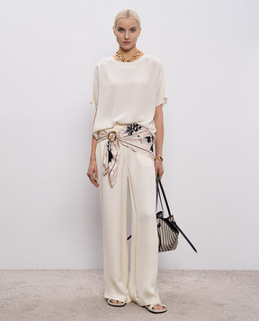 Momoni Gila white silk blouse MOBL005MO05