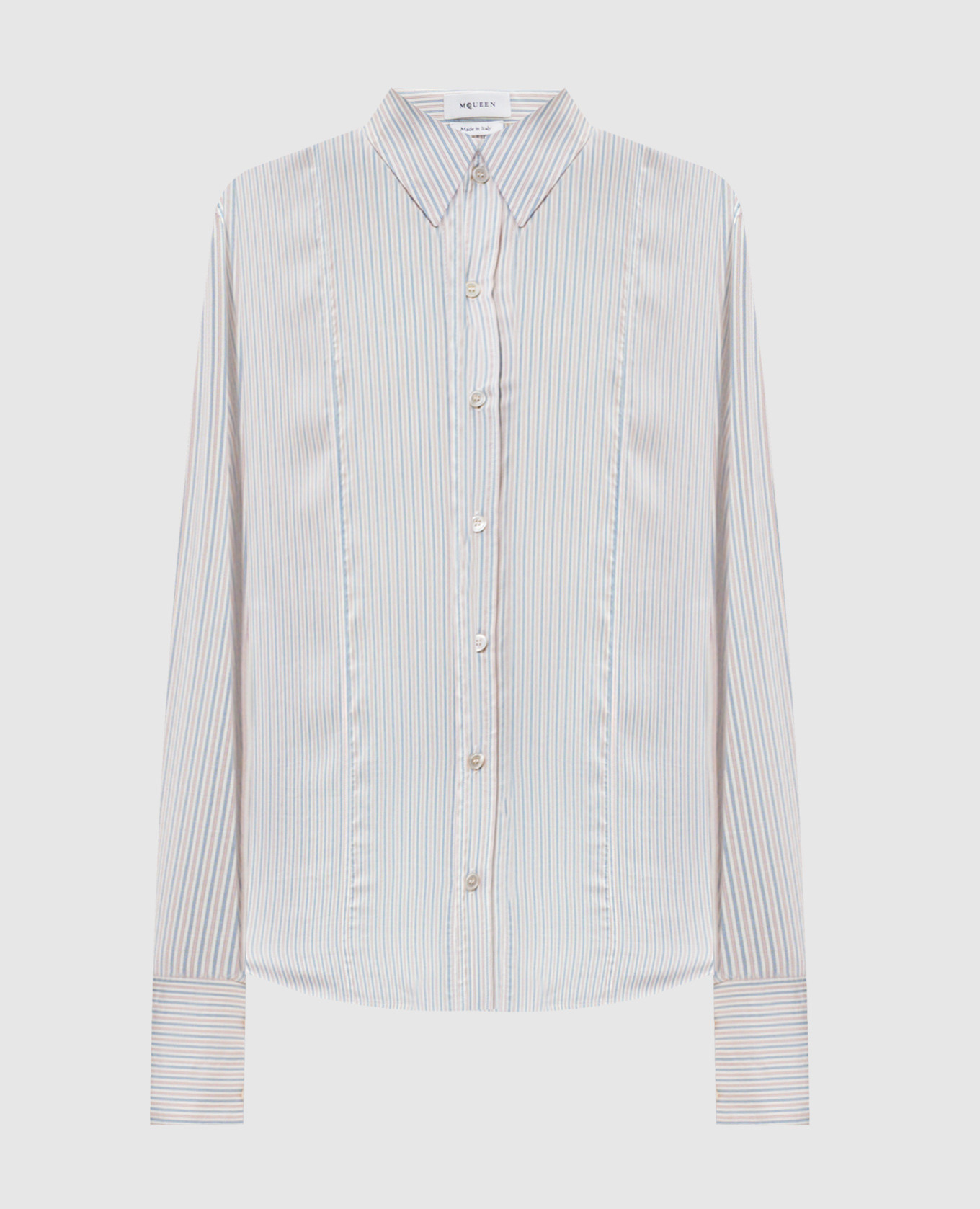 

White striped silk shirt Alexander McQueen