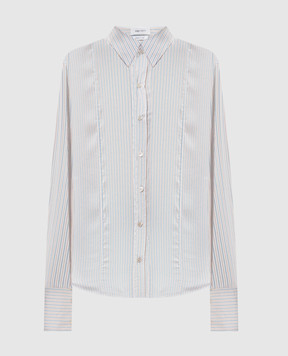 Alexander McQueen White striped silk shirt 868906QBADY