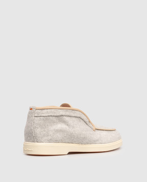 Santoni Gray desserts with logo WUYA71813TISNYGE
