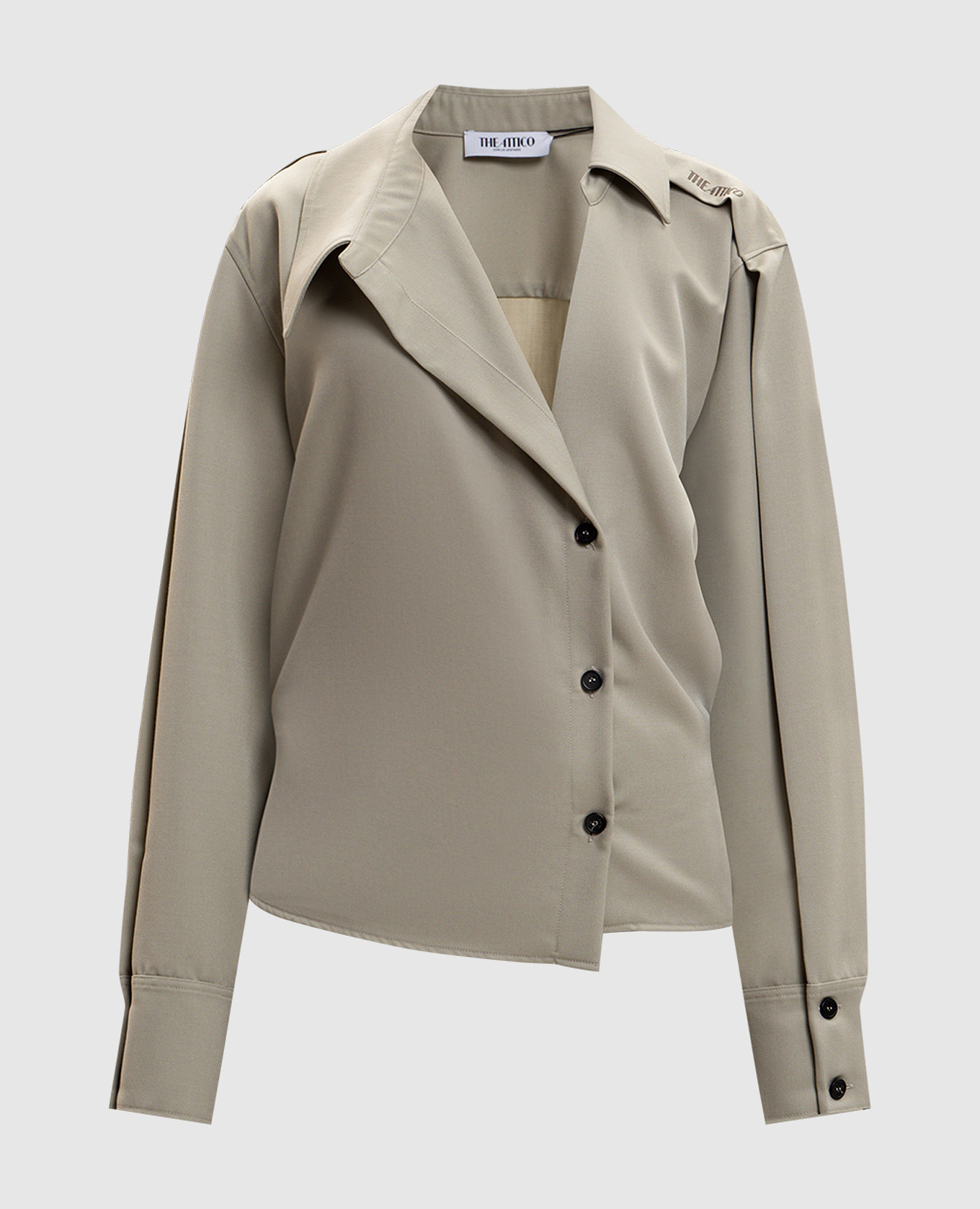 

Khaki shirt with logo The Attico