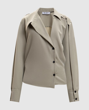 The Attico Khaki shirt with logo 260WCH00045WWW065AA
