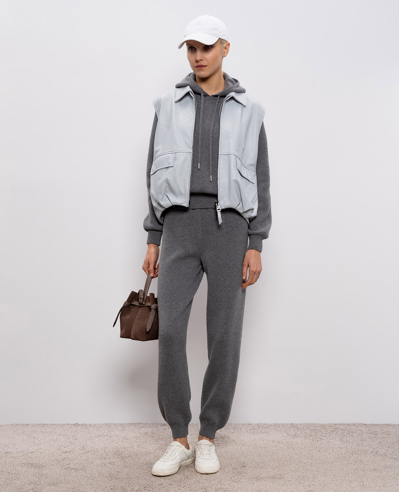 

Jaris blue leather vest Simonetta Ravizza, Light blue