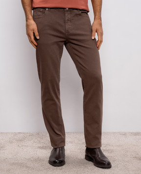 Brunello Cucinelli Brown jeans with logo M277PD3210