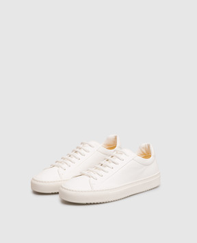 Doucal's White leather sneakers with logo DD8901JESSUF281