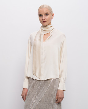 Max & Co Beige PASCIA silk blouse MCOPASCIA