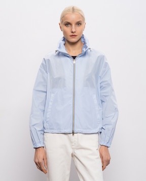 Herno Blue windbreaker with logo patch GI000280D12483Z