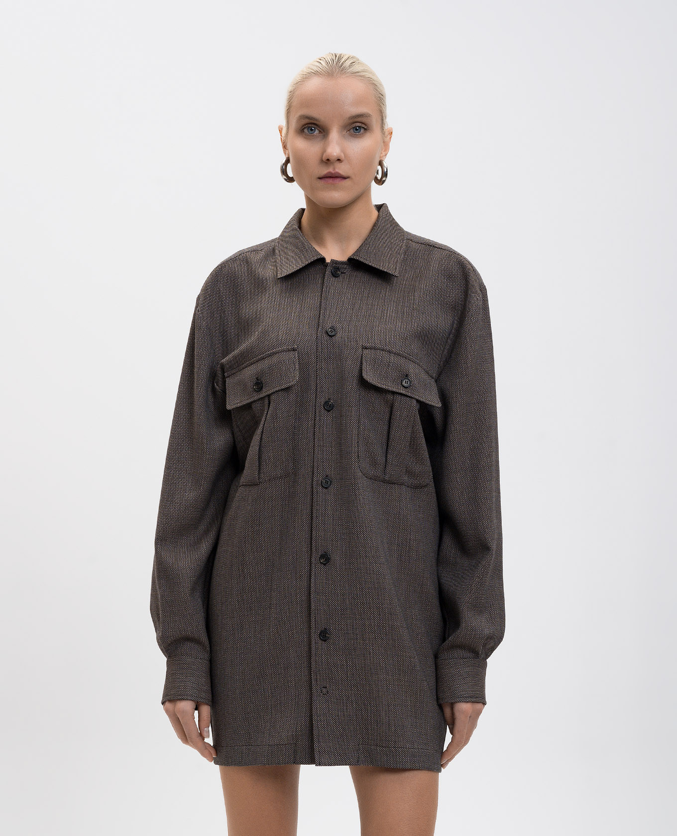 

Brown mini shirt dress Maison Margiela MM6