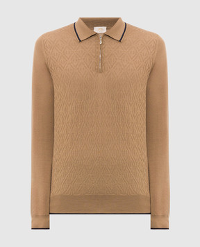 Castangia dal 1850 Brown wool, silk and cashmere polo shirt NCCA42H26I26