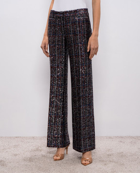 Missoni Flared pants with sequins in a check pattern DS25WI0ZBC005V