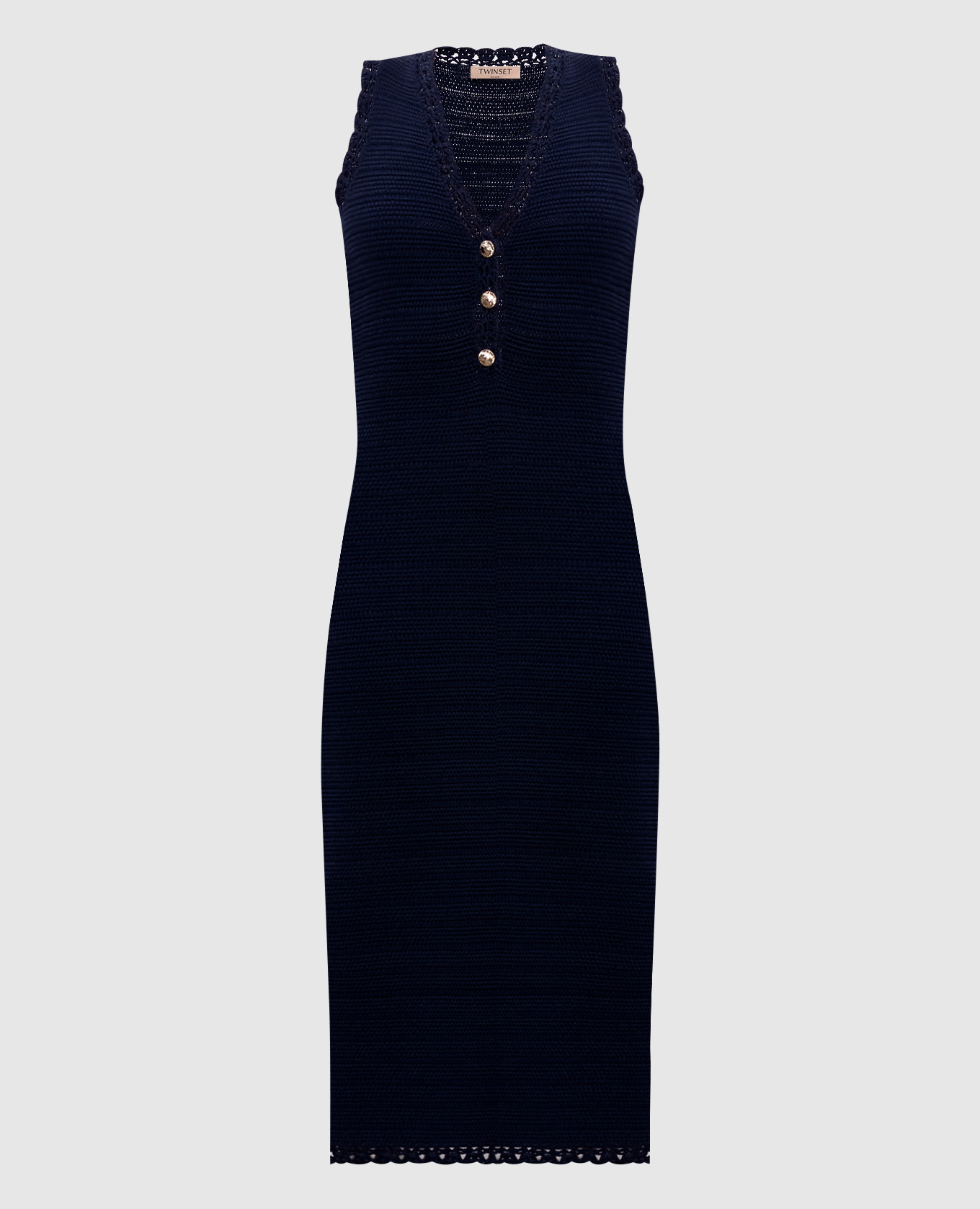 Blue midi dress with logo