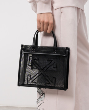 Off-White Black Market Tote Bag with Arrow Embroidery OWNA23GS26FAB001