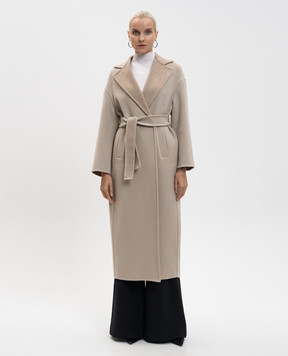 Heresis Gray wool coat with a smell DG80130H420