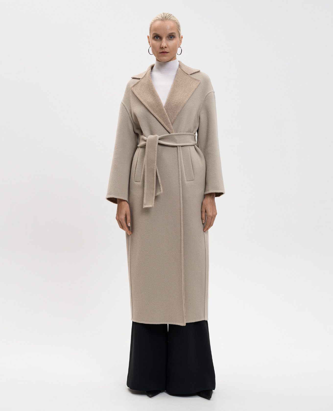 

Gray wool coat with a smell Heresis, Beige