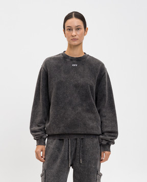 Off-White Gray sweatshirt with print 2BA055F25FLE002
