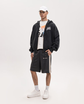 Palm Angels Black sports jacket with contrast logo print PMBE02HS26FLE001