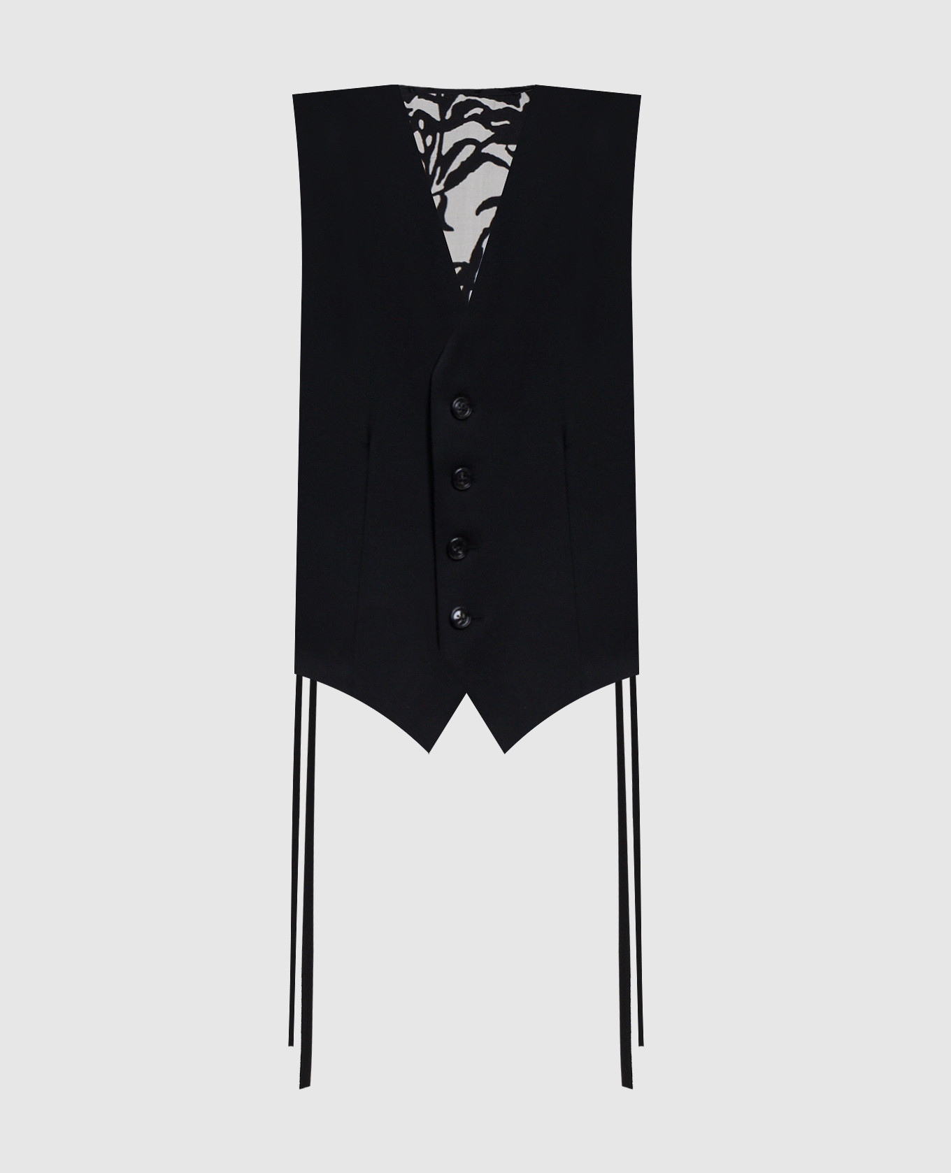 

Tiuku black vest with silk Ann Demeulemeester