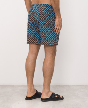 Stefano Ricci Black monogram print swim shorts M6B6200050B65404