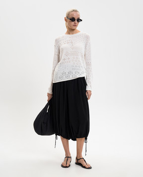 Y`S Yamamoto White patterned jumper YQT10673