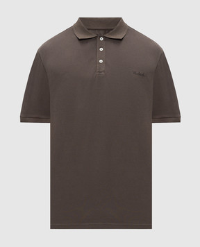 Woolrich Brown polo shirt with embroidered logo CFWOPO0065MRUT1483