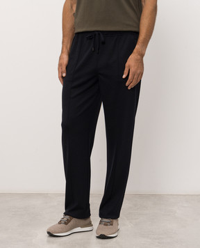 Stefano Ricci Blue sweatpants with embroidered logo K909049P3DT26302