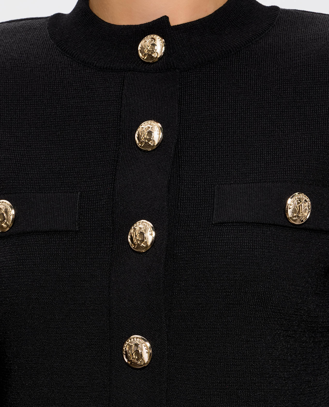 Black cardigan with accent shoulders Balmain 5