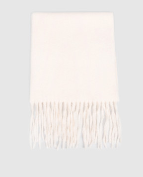 Loulou de Saison Santo white alpaca wool scarf SANTO
